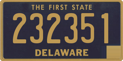 DE license plate 232351