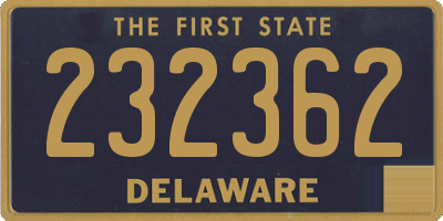 DE license plate 232362