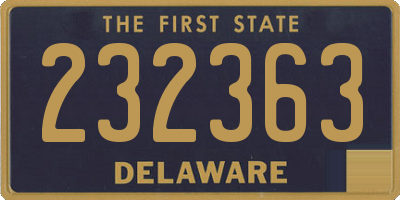 DE license plate 232363
