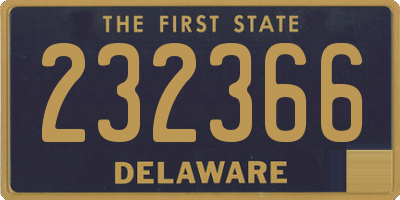 DE license plate 232366