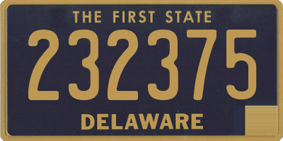 DE license plate 232375