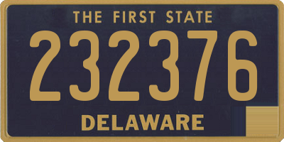DE license plate 232376
