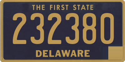 DE license plate 232380