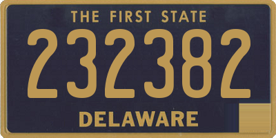 DE license plate 232382