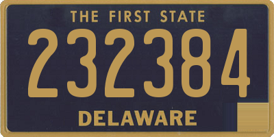 DE license plate 232384