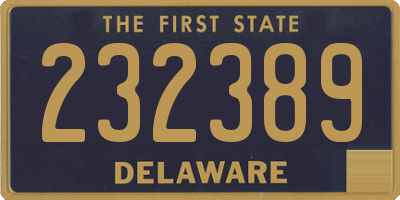 DE license plate 232389