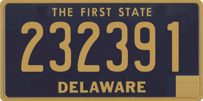 DE license plate 232391
