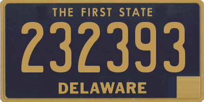 DE license plate 232393