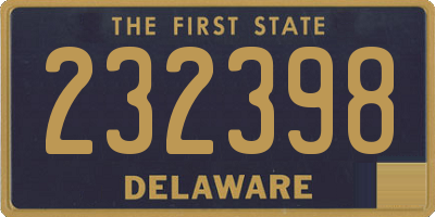 DE license plate 232398