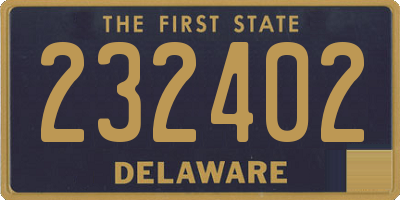 DE license plate 232402