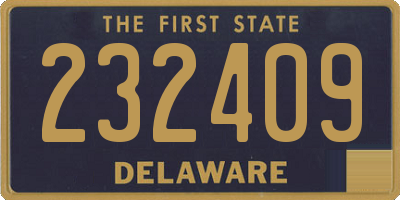 DE license plate 232409