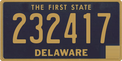 DE license plate 232417