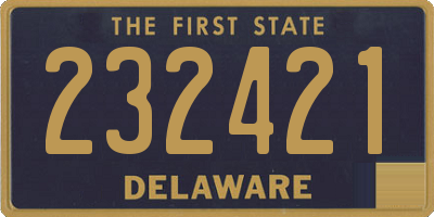 DE license plate 232421