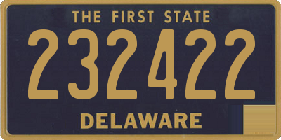 DE license plate 232422