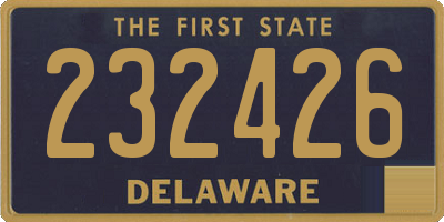 DE license plate 232426