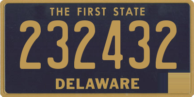 DE license plate 232432