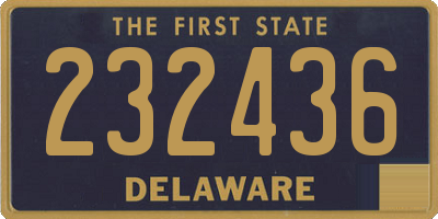 DE license plate 232436