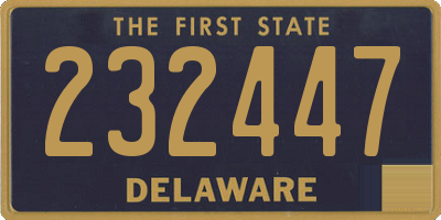 DE license plate 232447