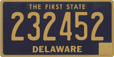 DE license plate 232452