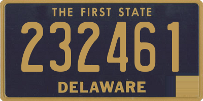 DE license plate 232461