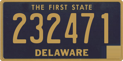 DE license plate 232471