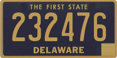 DE license plate 232476