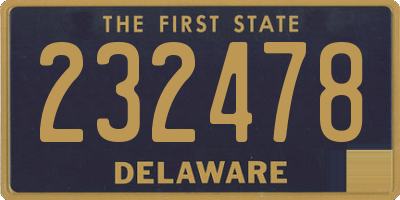 DE license plate 232478