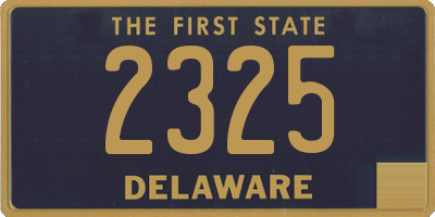 DE license plate 2325