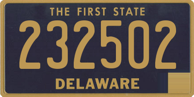 DE license plate 232502