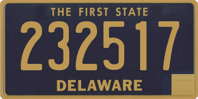 DE license plate 232517