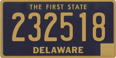 DE license plate 232518
