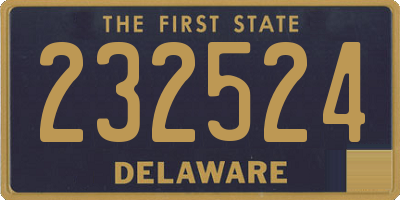 DE license plate 232524