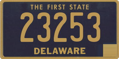 DE license plate 23253