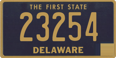 DE license plate 23254