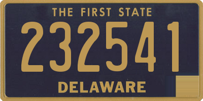 DE license plate 232541