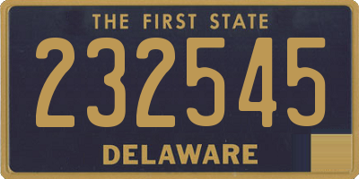 DE license plate 232545