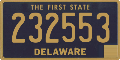 DE license plate 232553