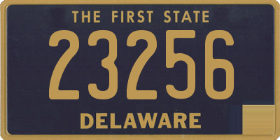 DE license plate 23256