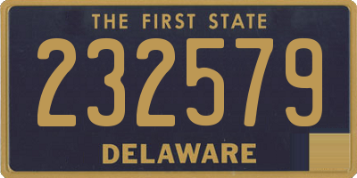 DE license plate 232579