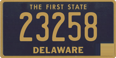 DE license plate 23258