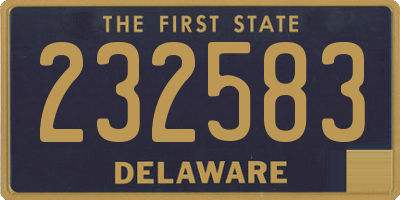 DE license plate 232583