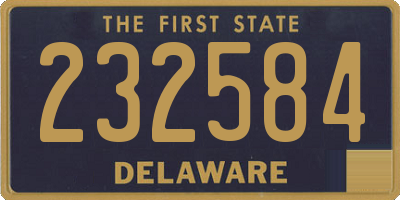 DE license plate 232584