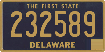 DE license plate 232589