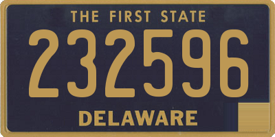 DE license plate 232596