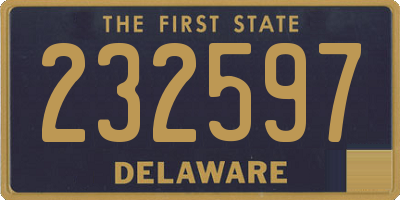 DE license plate 232597