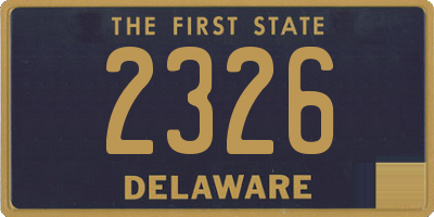 DE license plate 2326