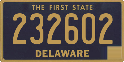 DE license plate 232602