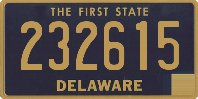 DE license plate 232615