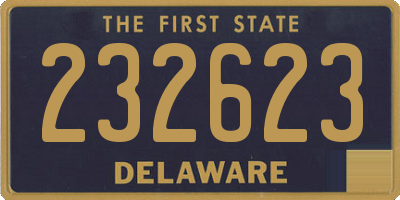 DE license plate 232623