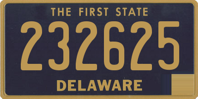 DE license plate 232625